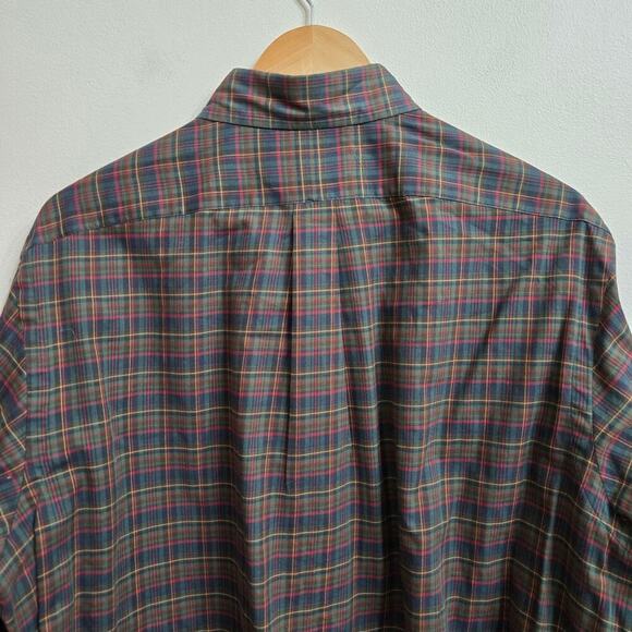 Ralph Lauren Mens Y2K Plaid Classic Button-Down Shirt Size Large Preppy Academia - Picture 6 of 12